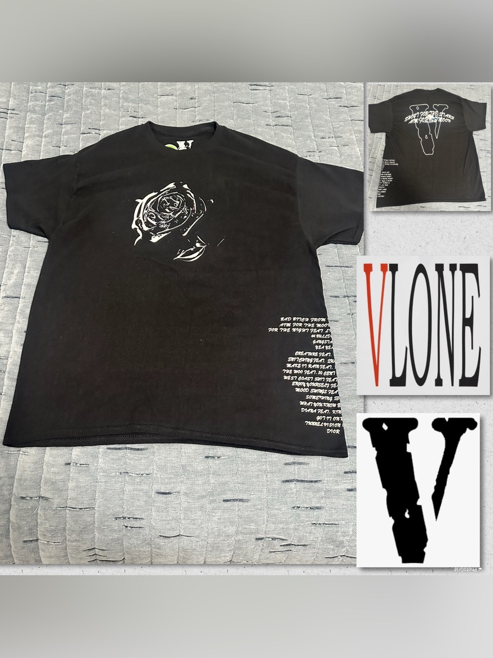 VLONE x Pop Smoke Tracklist Tshirt